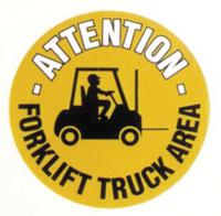 873-5921 RS PRO Self-Adhesive Fork Lift Hazard Hazard Warning Sign (English)