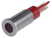 913-8703 RS PRO Red Panel Mount Indicator, 24V dc, 8mm Mounting Hole Size, Faston, Solder Lug Termination, IP67