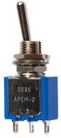 5636a APEM Toggle Switch, Panel Mount, On-On, SPST, Solder Terminal