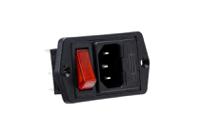 bva01z000002 Bulgin C14 Panel Mount IEC Connector Male, 10A, 250 V, Fuse Size 5 x 20mm
