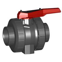 161546242 Georg Fischer PVC-U 2 Way, Ball Valve, Solvent Cement Socket, 1/2in, 16bar Operating Pressure