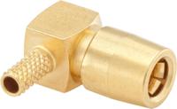 59k214-302l5 Rosenberger, Jack Cable Mount, Flange Mount SMB Connector, 50Ω, Crimp, Solder Termination, Right Angle Body