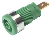 972356104 Hirschmann Test & Measurement Green Female Banana Socket, 4 mm Connector, Tab Termination, 32A, 1000V ac/dc, Gold