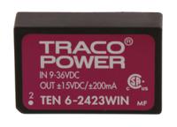 ten-6-2423win TRACOPOWER TEN 6WIN DC-DC Converter, ±15V dc/ ±200mA Output, 9 → 36 V dc Input, 6W, Through Hole, +85°C Max Temp