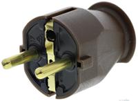 175706004 Kopp French / German Mains Plug, 16A Brown, Cable Mount PVC, 250 V