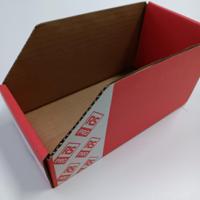 228-1116 RS PRO Cardboard Storage Bin, 200mm x 100mm x 100mm, Red