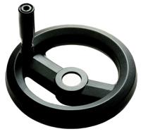 161-2000 RS PRO Black Glass-Fibre Reinforced Technopolymer Hand Wheel, 200mm diameter