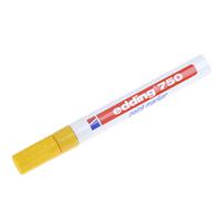 750-005 Edding Yellow 2 → 4mm Medium Tip Paint Marker Pen for use with Glass, Metal, Plastic, Wood