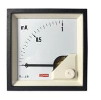 186-2487 RS PRO Analogue Panel Ammeter 1 (Input)mA DC, 68mm x 68mm, 1 % Moving Coil