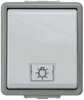 5ta4711 Siemens Grey Rocker Light Switch, 1 Way, 1 Gang, Delta