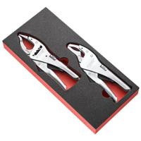 modm501a Facom 2-Piece Locking Pliers, Straight Tip