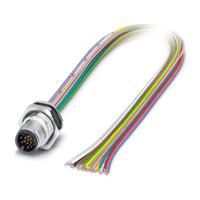 1430475 Phoenix Contact Male 17 way M12 to 17 way Free Cable End Sensor Actuator Cable, 0.5 m