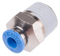 qs-14-4 Festo QS Series Straight Threaded Adaptor, R 1/4 Male to Push In 4 mm, Threaded-to-Tube Connection Style, 190644