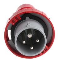 2181636 Scame IP66, IP67 Red Cable Mount 3P + E Industrial Power Plug, Rated At 16A, 415 V
