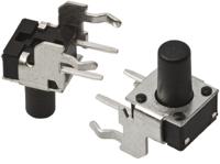 1-1825027-1 TE Connectivity Black Button Tactile Switch, SPST 50 mA @ 24 V dc 5.74mm