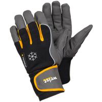 9190-9 Tegera PRO 9190 Black, Grey, Yellow Fleece Synthetic Leather Work Gloves, Size 9