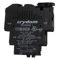dr24d06x Sensata Crydom DR Series Solid State Interface Relay, 32 V dc Control, 6 A dc Load, DIN Rail Mount
