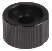 465-9858 RS PRO 20mm Black Potentiometer Knob for 6.4mm Shaft Splined