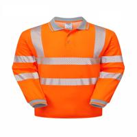 lfe904-s PULSAR LFE904 Orange Men Hi Vis Polo Shirt, S