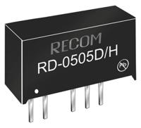 rd-1212dp Recom RD DC-DC Converter, ±12V dc/ ±84mA Output, 10.8 → 13.2 V dc Input, 2W, Through Hole, +85°C Max Temp -40°C