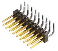 tsw-109-08-l-d-ra Samtec TSW Series Right Angle Through Hole Pin Header, 18 Contact(s), 2.54 mm Pitch, 2 Row, Unshrouded