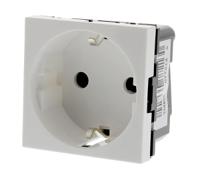 0-772-13 Legrand Mosaïc White 1 Gang Plug Socket, 16A, Type F - German Schuko, Indoor Use