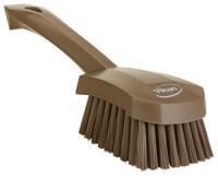 419266 Vikan Hard Bristle Brown Scrubbing Brush, 36mm bristle length, PET bristle material