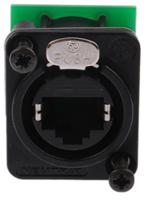 rsne8fdp-b Neutrik EtherCon Series 2-Port RJ45 Female Adapter, Cat5e, Unshielded