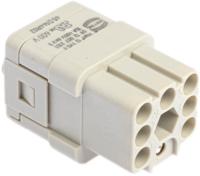 09120073101 HARTING Heavy Duty Power Connector Insert, 10A, Female, Han Q Series, 8 Contacts