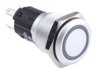 82-45511133 EAO 82 Series Illuminated Push Button Switch, Momentary, Panel Mount, 16mm Cutout, SPDT, Green LED, 12V, IP65, IP67