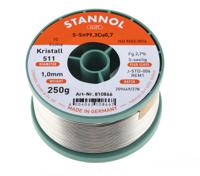 810866 Stannol Wire, 1mm Lead Free Solder, 227°C Melting Point