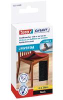 55231-00000-02 Tesa Black Hook & Loop Tape, 20mm x 1m