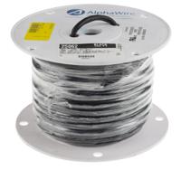 25062-bk005 Alpha Wire Xtra-Guard 2 Performance Cable Control Cable, 2 Cores, 0.81 mm² 18 AWG, Unscreened, 30 m, Black Polyvinyl