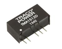 tma-1512d TRACOPOWER TMA DC-DC Converter, ±12V dc/ ±40mA Output, 13.5 → 16.5 V dc Input, 1W, Through Hole, +85°C Max Temp