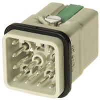 09120123001 HARTING Heavy Duty Power Connector Insert, 10A, Male, HAN Q Series, 12 Contacts