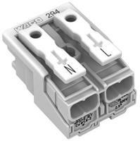 294-4012 WAGO 294 Series Power Supply Connector, 2-Pole, Female, 24A