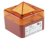 l101xac230bra e2s L101X Series Amber Flashing Beacon, 230 V ac, Surface Mount, Xenon Bulb, IP66