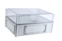 ekpe-180-t-enclosure Fibox EK Series Grey Polycarbonate Enclosure, IP66, IP67, Flanged, Transparent Lid, 380 x 280 x 180mm
