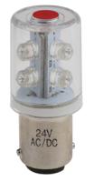 209-305 RS PRO LED Red, BA15d 24 V ac/dc