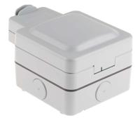 k56480gry MK Electric Grey 1 Gang Plug Socket, 2 Poles, 13A, Type G - British, Outdoor Use