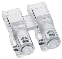 12711002 1271.1002 MENTOR, PCB Mounted 2-Way Right Angle LED Light Pipe, Clear Round Lens