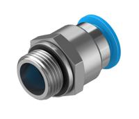 qs-g38-12-20 Festo QS Series Straight Threaded Adaptor, G 3/8 Male to Push In 12 mm, Threaded-to-Tube Connection Style, 132045