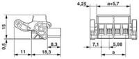1808909 Phoenix Contact, 5.08mm Pitch, MSTB 2.5/ 4-ST-5.08-LR, 4 Way, , Pluggable Terminal Block, Plug, Cable Mount, Screw