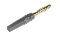 222618-28 Staubli Grey Male Banana Plug, 2mm Connector, Solder Termination, 10A, 30 V, 60V dc, Gold Plating