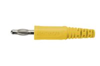 fk-9-s-ni-ge Schutzinger Yellow Male Banana Plug, 4 mm Connector, Screw Termination, 32A, 33 V ac, 70V dc, Nickel Plating