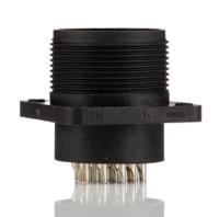 933062100-cm-02-e-20-27-p Hirschmann, CM, Silver 14 Way Panel Mount MIL Spec Circular Connector PlugBlack, Socket Contacts,Shell Size 20, Screw