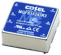 mgfs154815-r Cosel MGFS DC-DC Converter, 15V dc/ 1A Output, 18 → 76 V dc Input, 15W, PCB Mount, +85°C Max Temp -40°C Min Temp