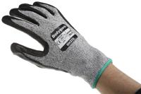 gh37008 Polyco Healthline Matrix Grey Nitrile Work Gloves, Size 8, Nitrile Foam Coating
