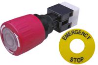 820-0466 RS PRO Illuminated Emergency Stop Push Button, Panel Mount, DPDT, IP65