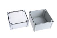 pc-1919-18-t-enclosure Fibox SOLID PC Series Grey Polycarbonate Enclosure, IP66, IP67, Transparent Lid, 188 x 188 x 180mm